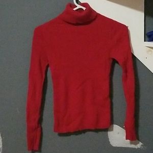 Red turtleneck